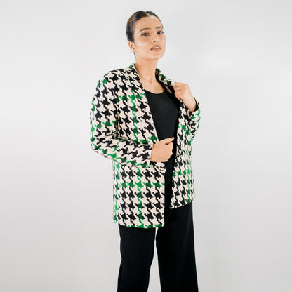Forest Dreams Houndstooth Blazer with Midnight tweed trousers