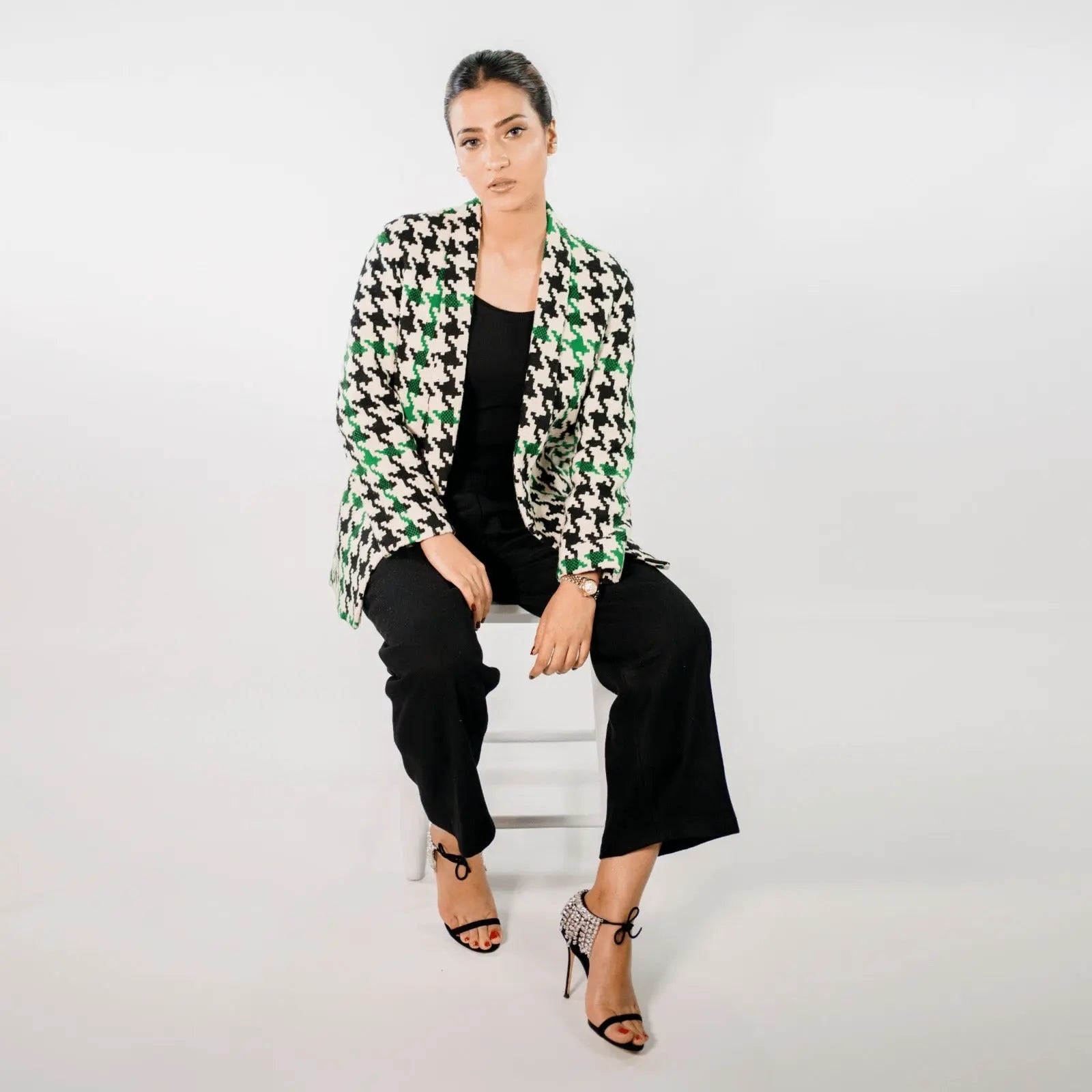 Forest Dreams Houndstooth Blazer Dehmar